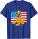 Pluto - Patriotic Americana USA Flag T-Shirt - T-Shirt | Royal