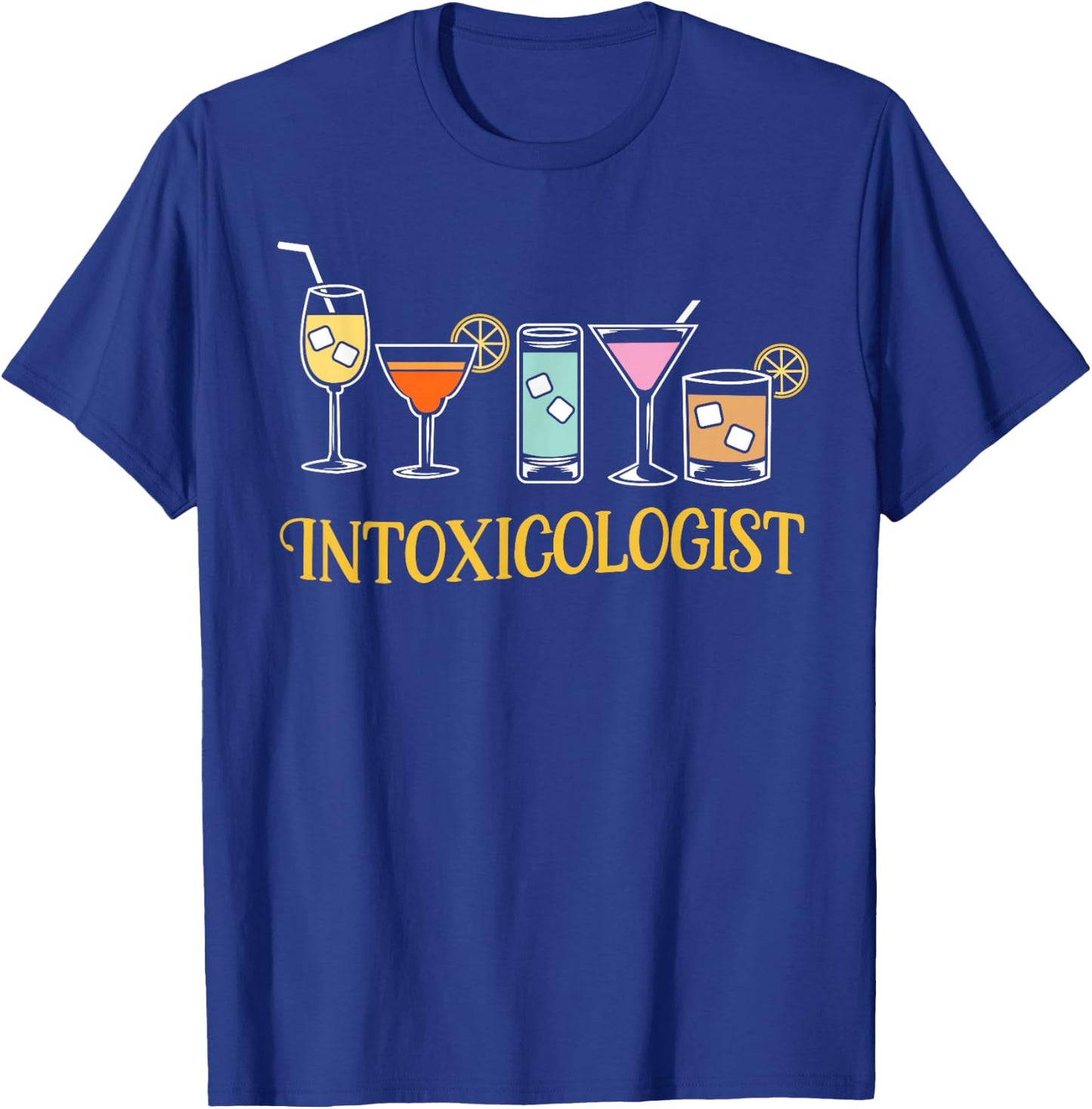 Cocktail Drink Intoxicologist Tapster Bartender T-Shirt - T-Shirt | Royal