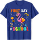 First Day Of School Flamingo Student Back To School Kids T-Shirt - T-Shirt | Royal