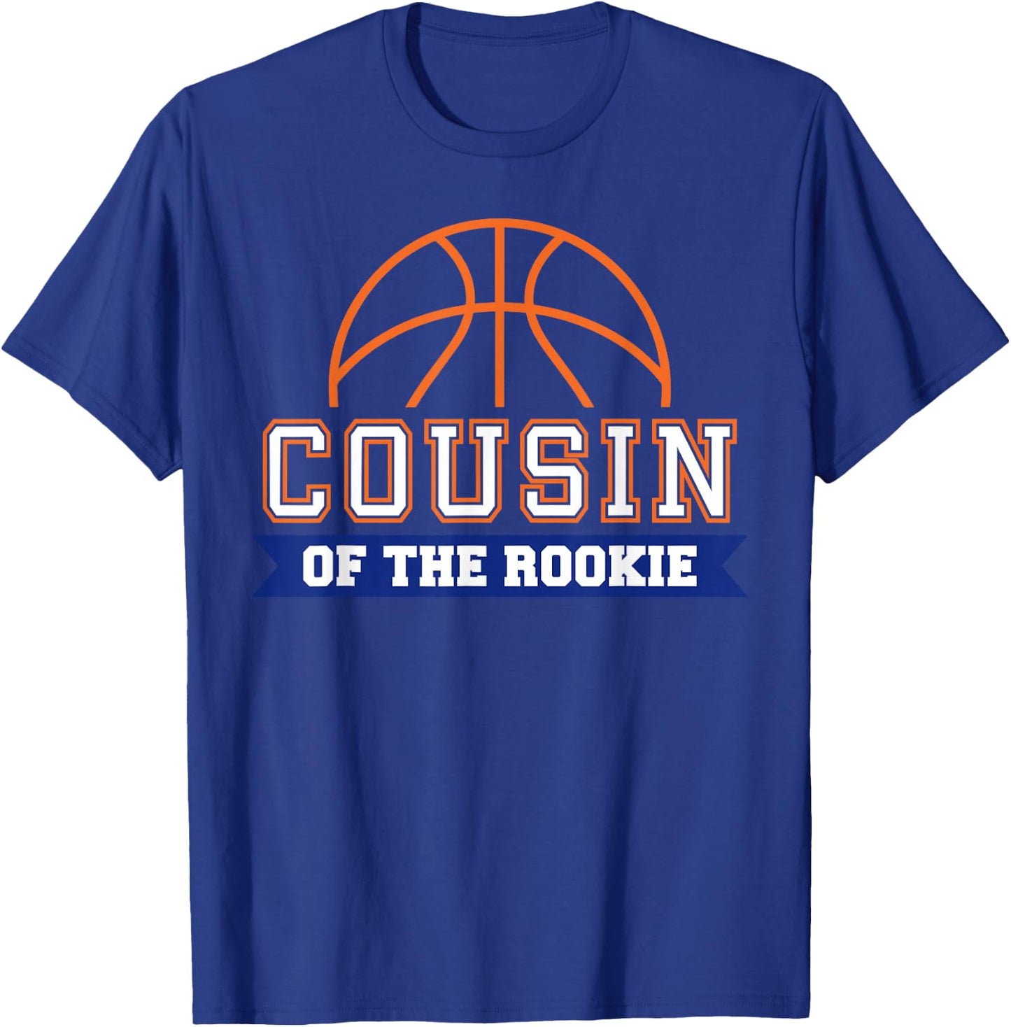 Cousin of Rookie 1st Birthday Basketball Theme Matching T-Shirt - T-Shirt | Royal