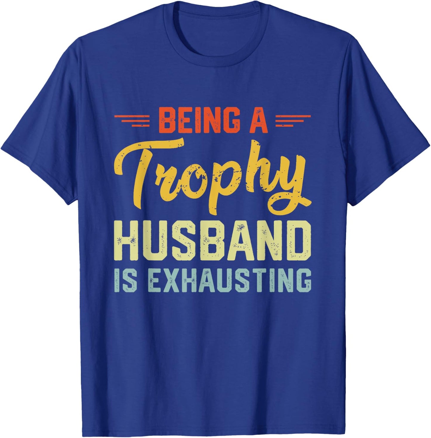 Vintage Funny Wedding Anniversary Design For Husband T-Shirt - T-Shirt | Royal