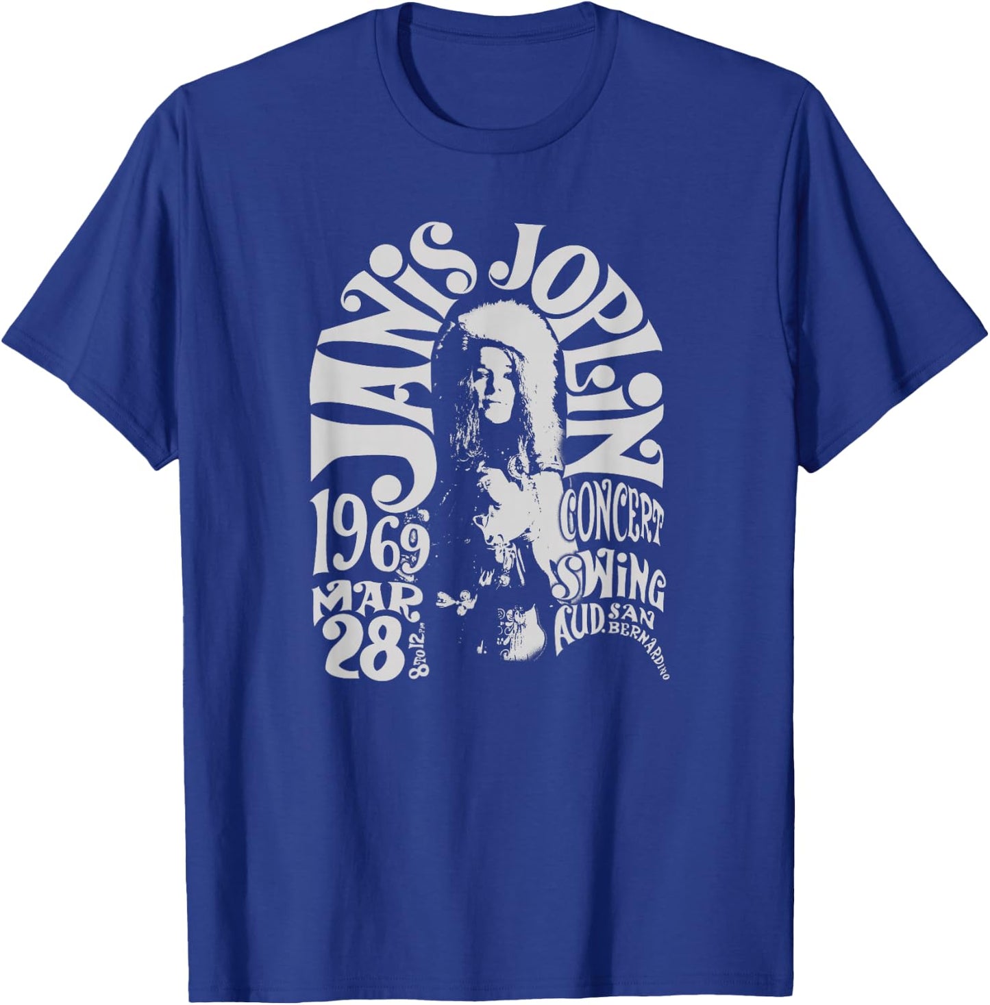 Janis Joplin San Bernadino 1969 Small T-Shirt - T-Shirt | Royal