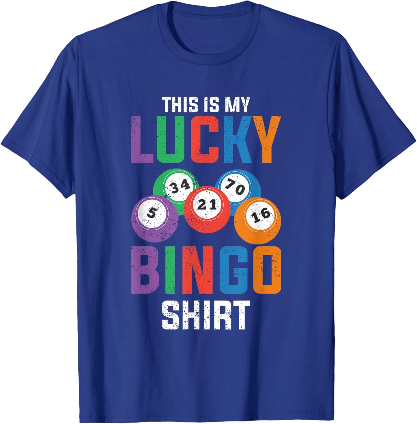 Funny Bingo Winner Lucky Bingo Shirt Bingo Player Bingo T-Shirt - T-Shirt | Royal