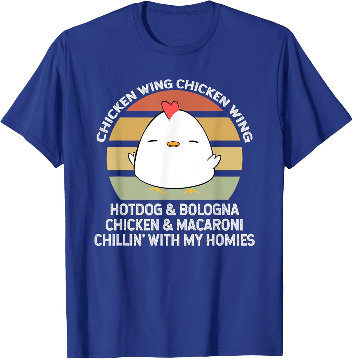 Chicken Wing Chicken Wing Hot Dog and Bologna T-Shirt - T-Shirt | Royal