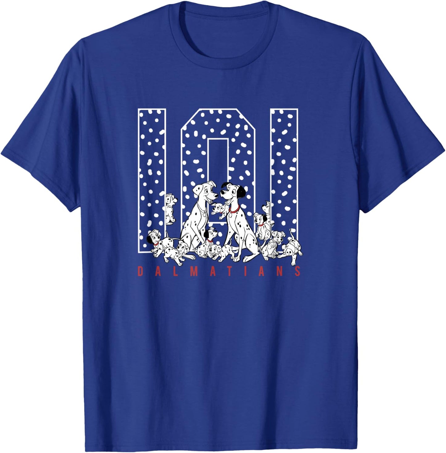 Disney 101 Dalmatians Group Shot Big Spotted Numbers T-Shirt - T-Shirt | Royal