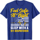 911 Dispatcher Thin Gold Yellow Line American Flag Feel Safe T-Shirt - T-Shirt | Royal