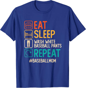 Wash White Baseball Pants Moms Against White Baseball Pants T-Shirt - T-Shirt | Royal