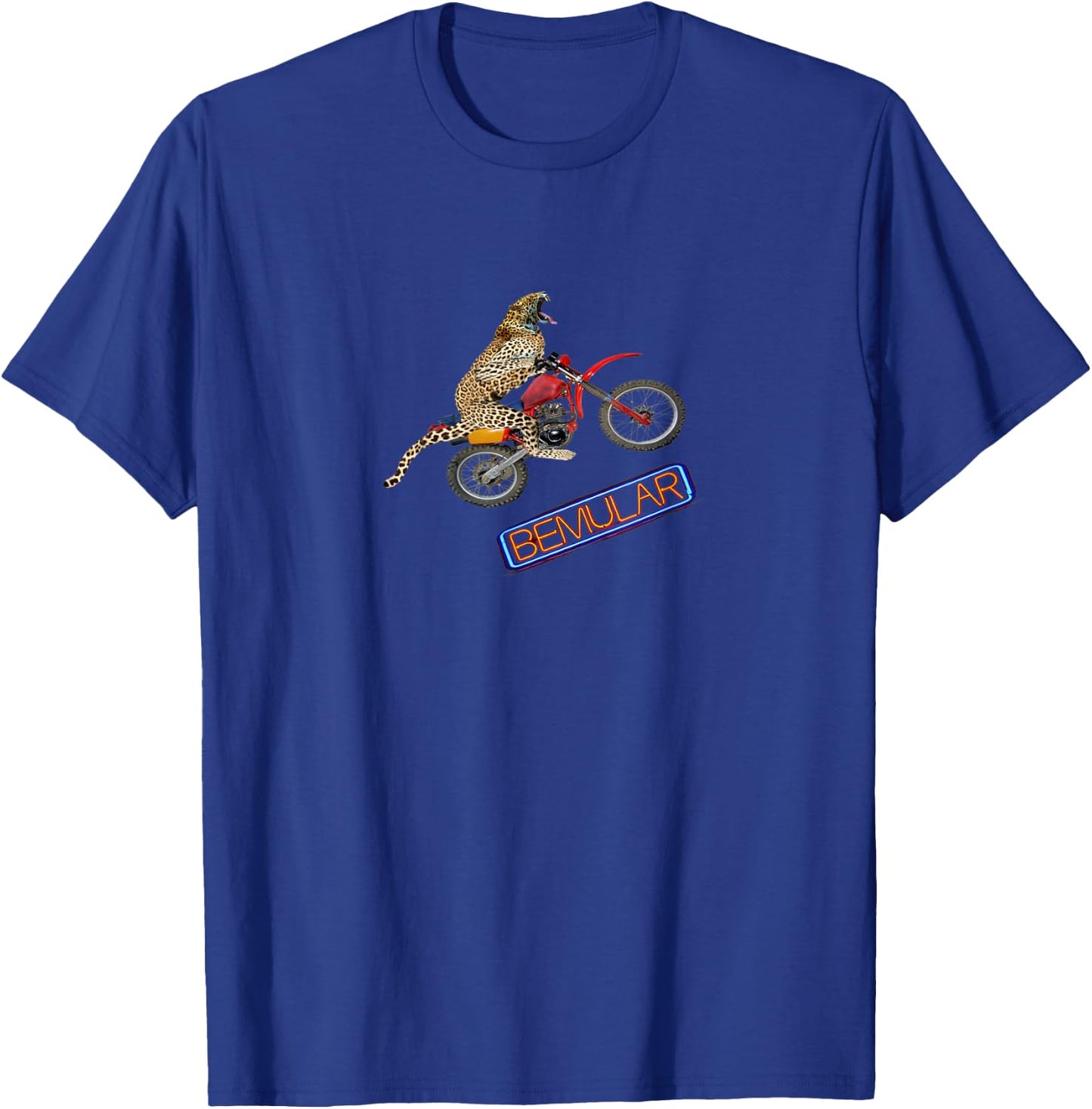 The Jumping Jaguar / Cat on Dirt Bike Women Kids T-Shirt - T-Shirt | Royal