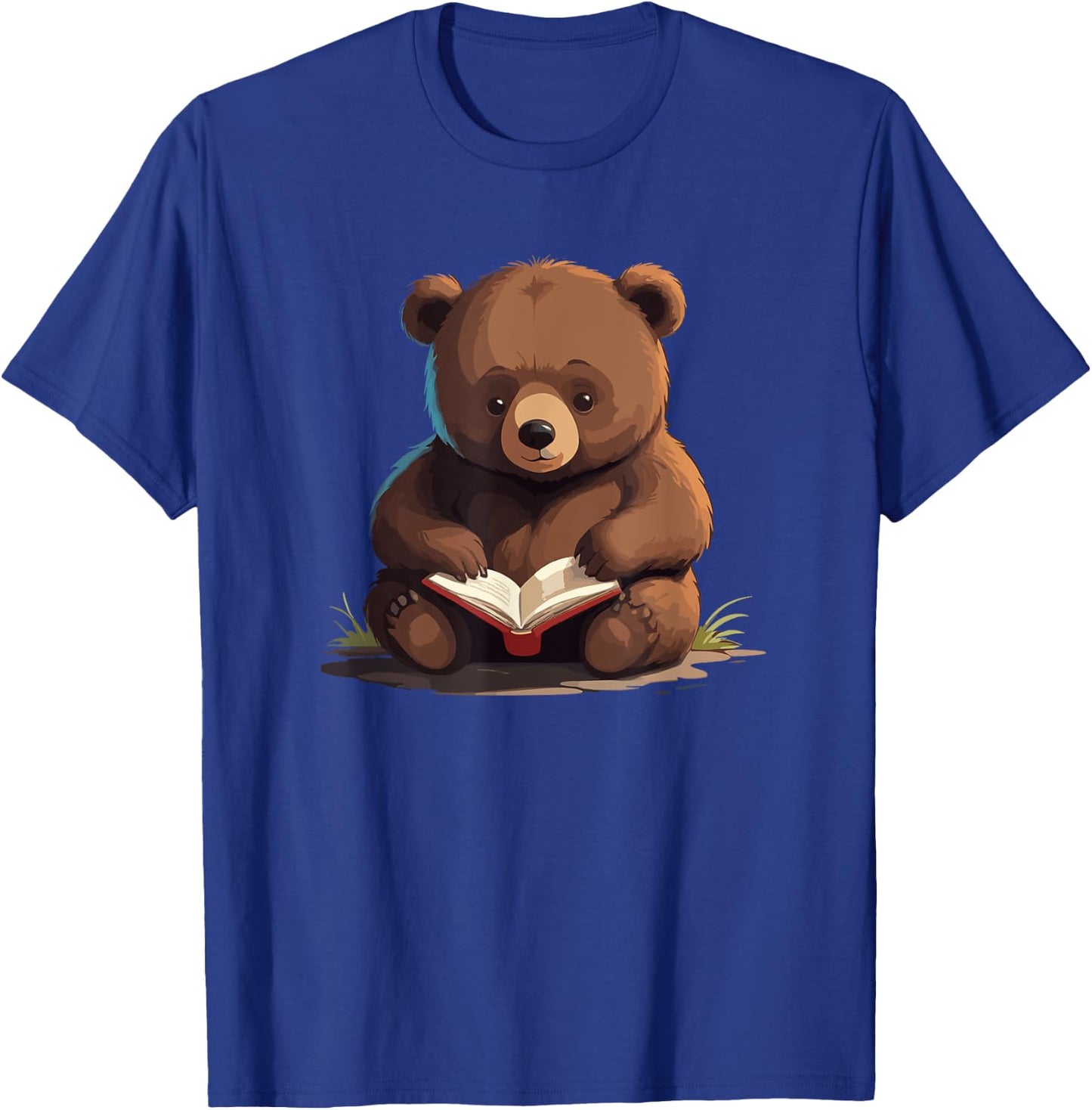 Cute Bear is reading a Book, Reading Bear T-Shirt - T-Shirt | Royal