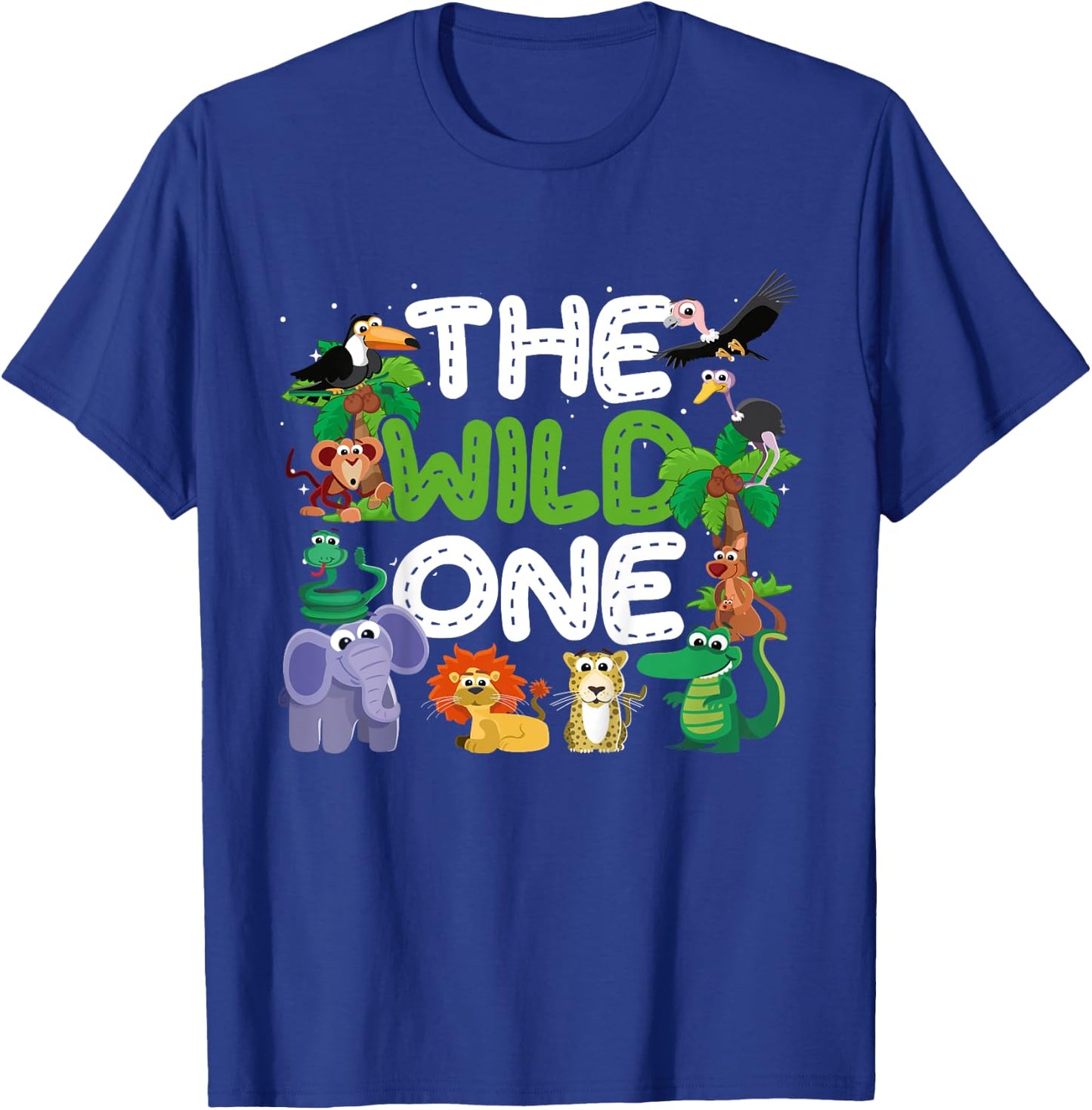 Boy Girl The Wild One Zoo Keeper Birthday Jungle Safari T-Shirt - T-Shirt | Royal