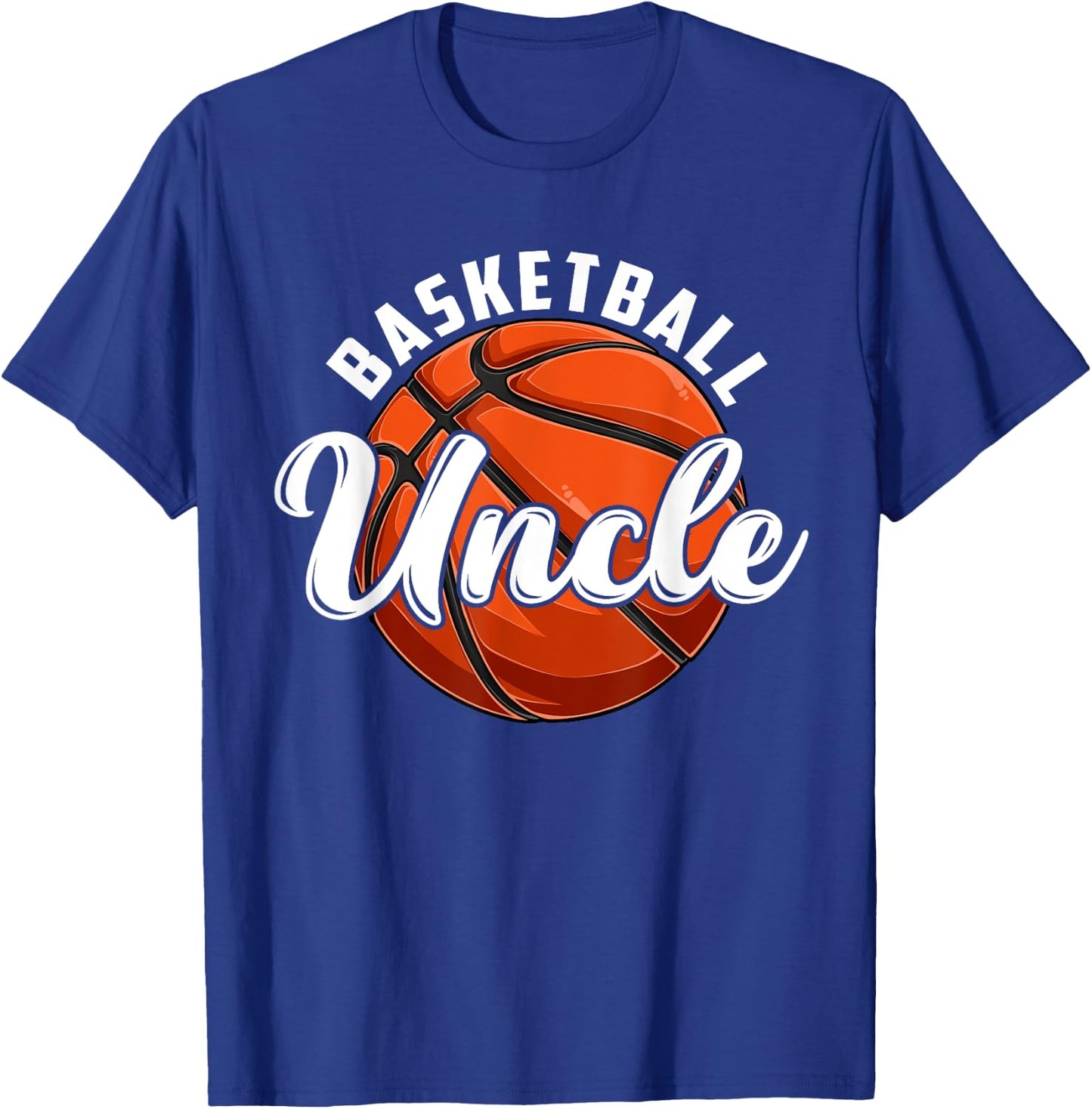 Funny Basketball Uncle Vintage Retro Basketball Fathers Day T-Shirt - T-Shirt | Royal