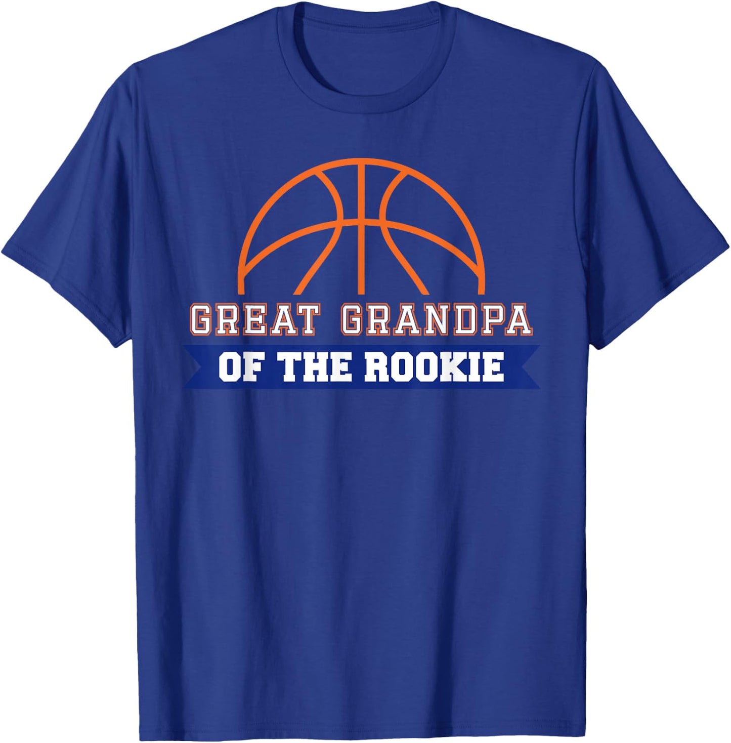 Great Grandpa of Rookie 1st Birthday Basketball Theme T-Shirt - T-Shirt | Royal