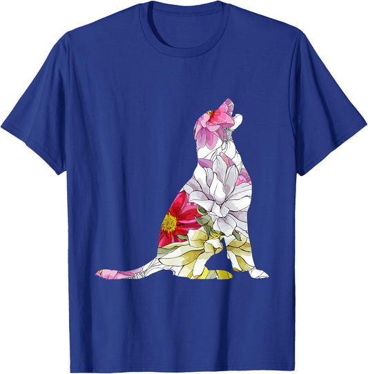 Floral Labrador - Botanical Flowers Dog Owner Pet Breeder T-Shirt - T-Shirt | Royal