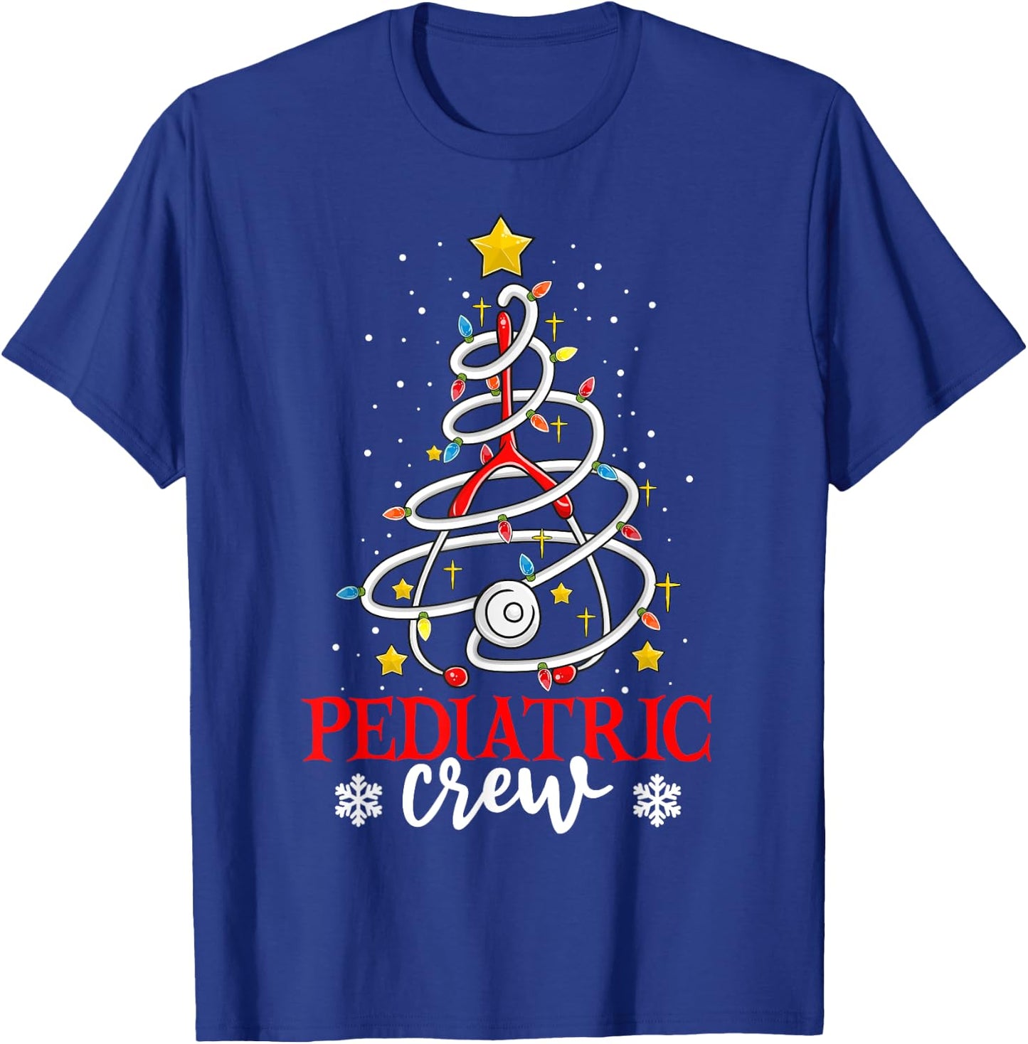 Xmas Nursing Shirt , Christmas Nurse Pediatric Crew T-Shirt - T-Shirt | Royal