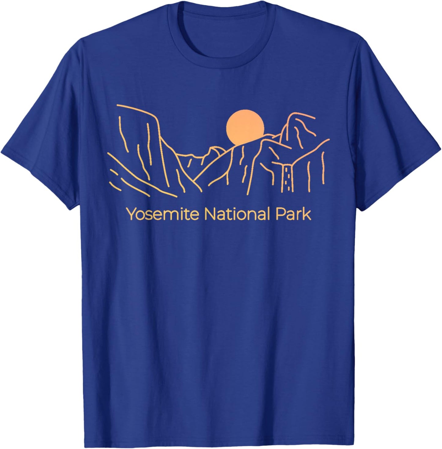 Yosemite National Park - Skyline Throwback Design - Classic T-Shirt - T-Shirt | Royal