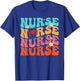 Cute Groovy Stethoscope Nurse Life Nursing Nurse Week Nurse T-Shirt - T-Shirt | Royal