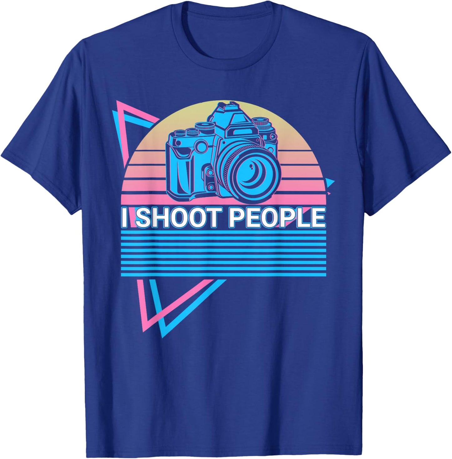 Camera Photography Photographer Retro I Shoot People T-Shirt - T-Shirt | Royal
