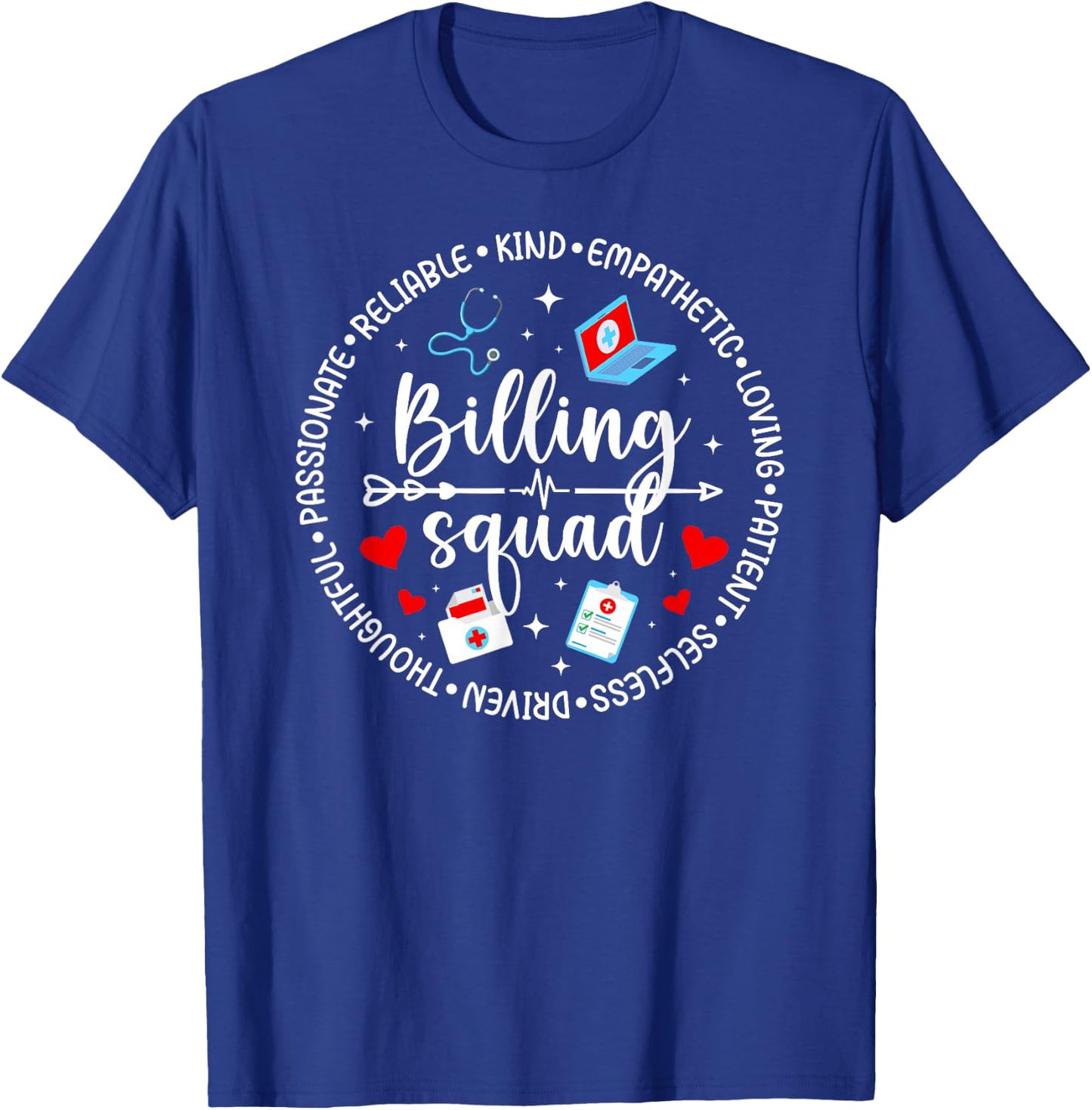 Billing Squad Medical Biller Team Medical Biller Crew T-Shirt - T-Shirt | Royal