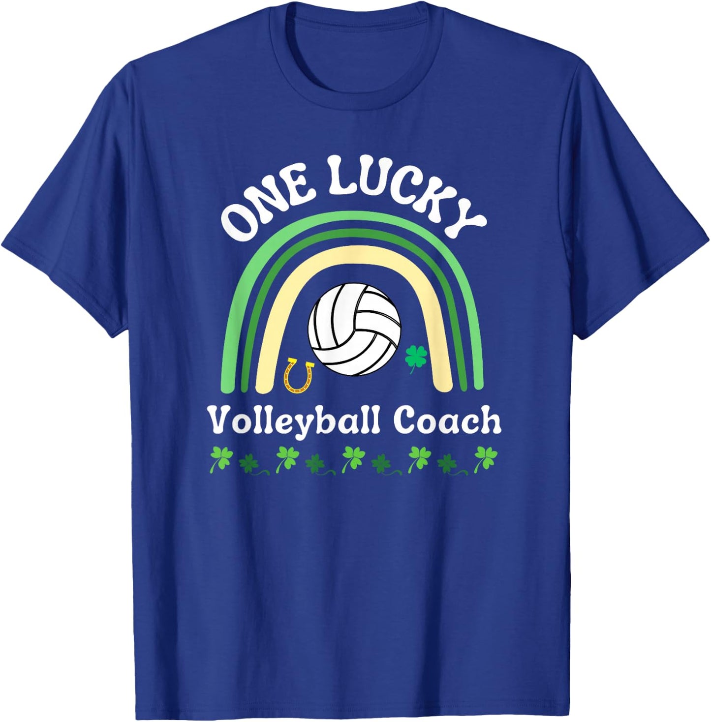 Volleyball Coach Sports St Patrick's Day Irish Shamrock T-Shirt - T-Shirt | Royal