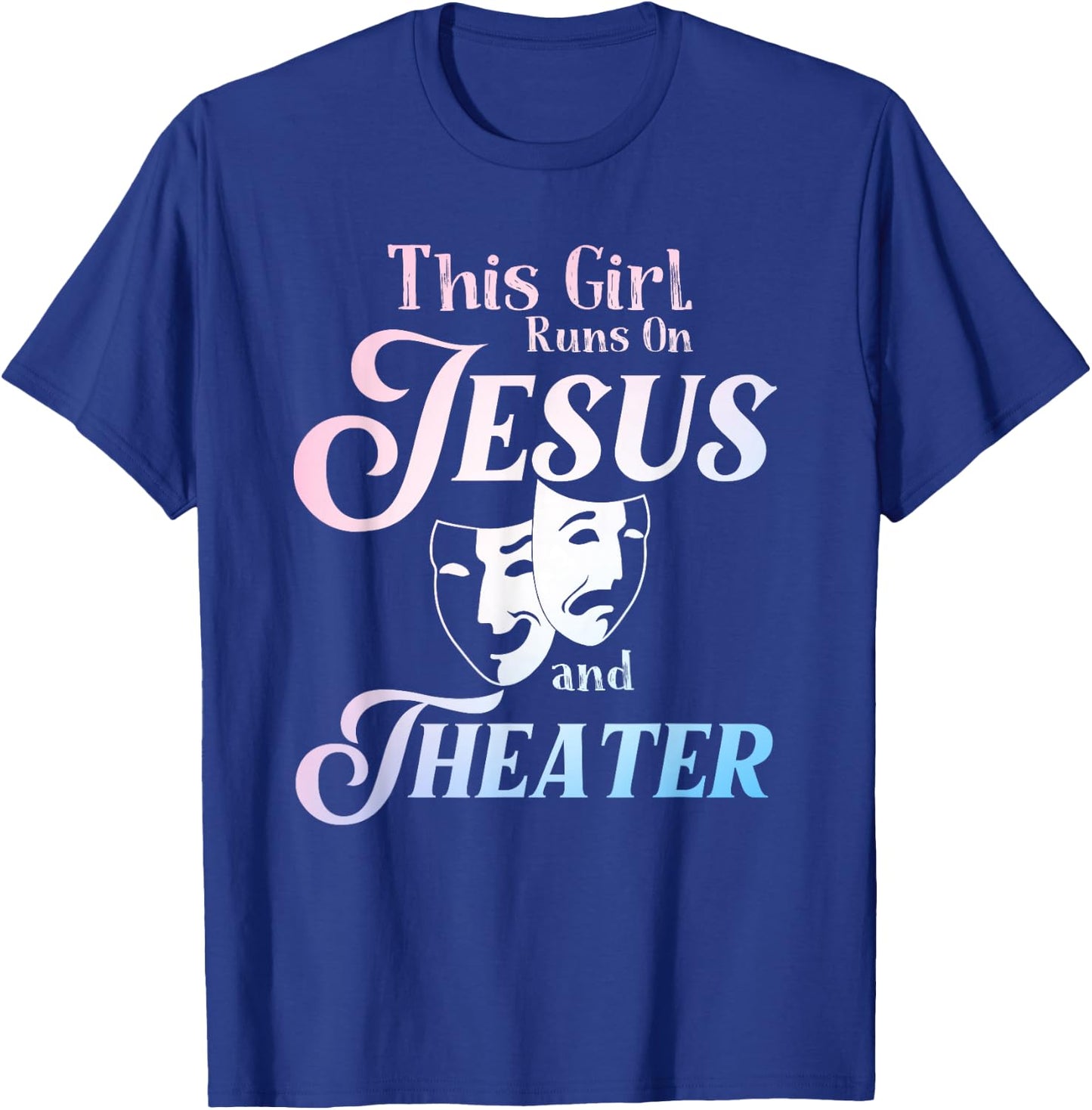 Cute Theatre Art for Teen Girls Women Acting Musical Lover T-Shirt - T-Shirt | Royal