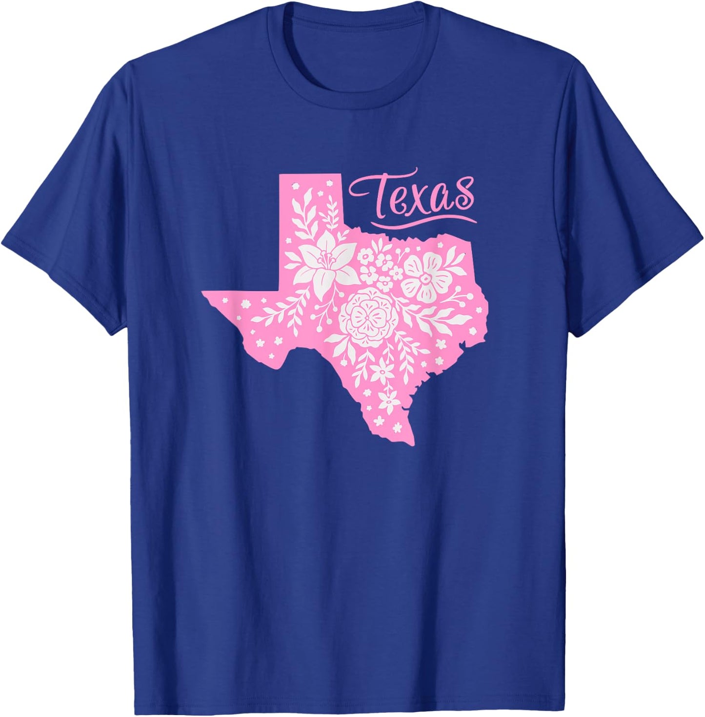 TEXAS Flower Floral Home State Texan Design T-Shirt - T-Shirt | Royal