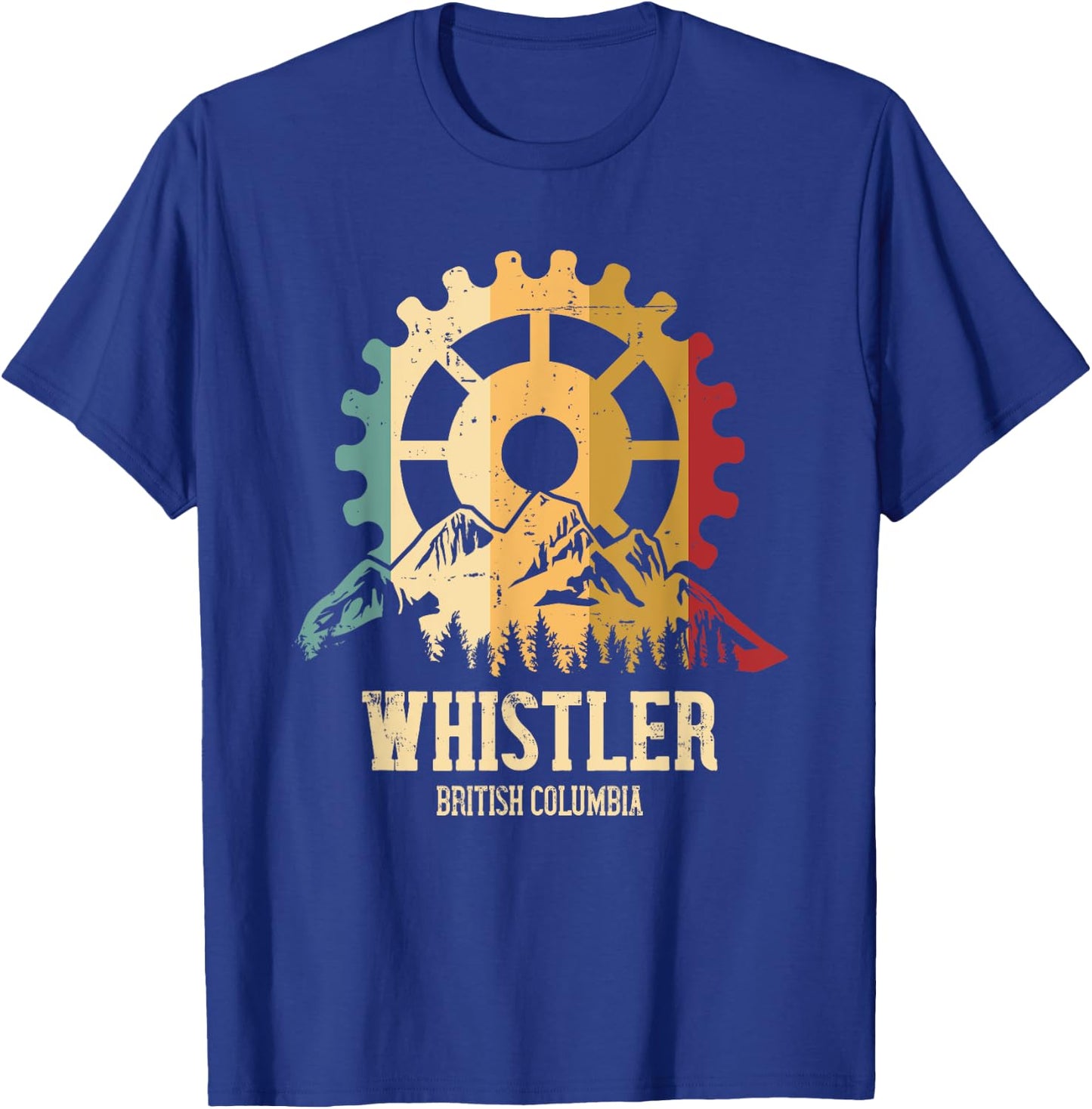 Mountain Biking Whistler British Columbia T-Shirt - T-Shirt | Royal