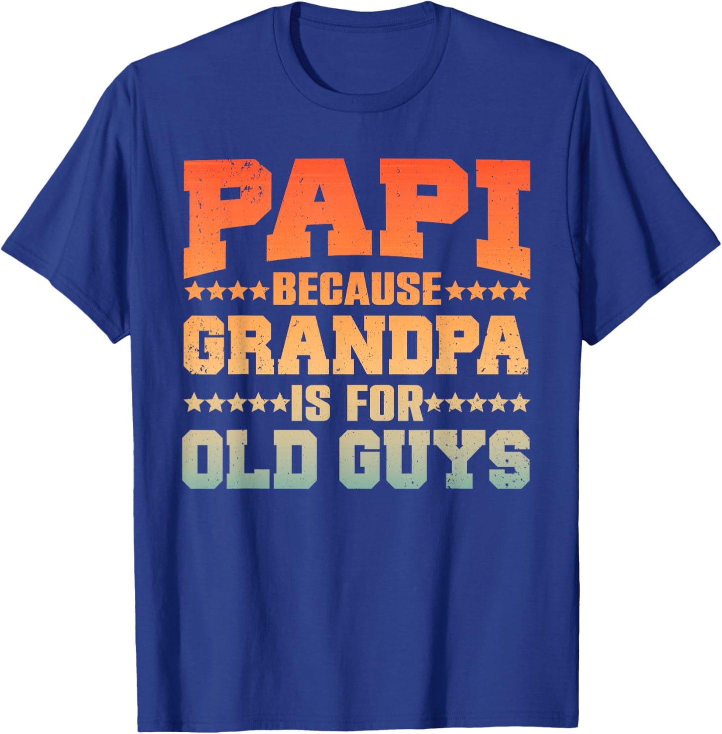 Cool Papi Design For Papi Men Grandpa Parent Father's Day T-Shirt - T-Shirt | Royal