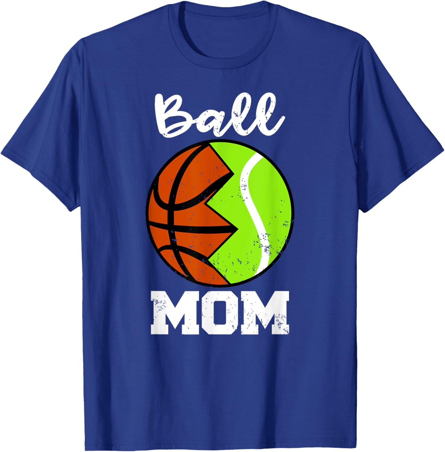 Ball Mom Funny Basketball Tennis Player Mom T-Shirt - T-Shirt | Royal