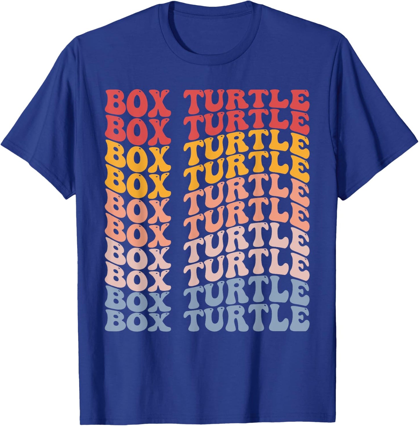 Box Turtle Groovy Retro T-Shirt - T-Shirt | Royal
