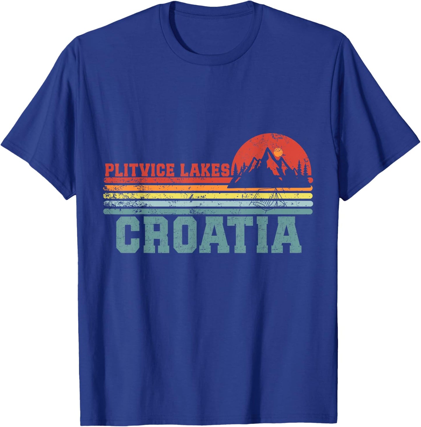 Funny Camping Shirts Plitvice Lakes National Park CROATIA T-Shirt - T-Shirt | Royal