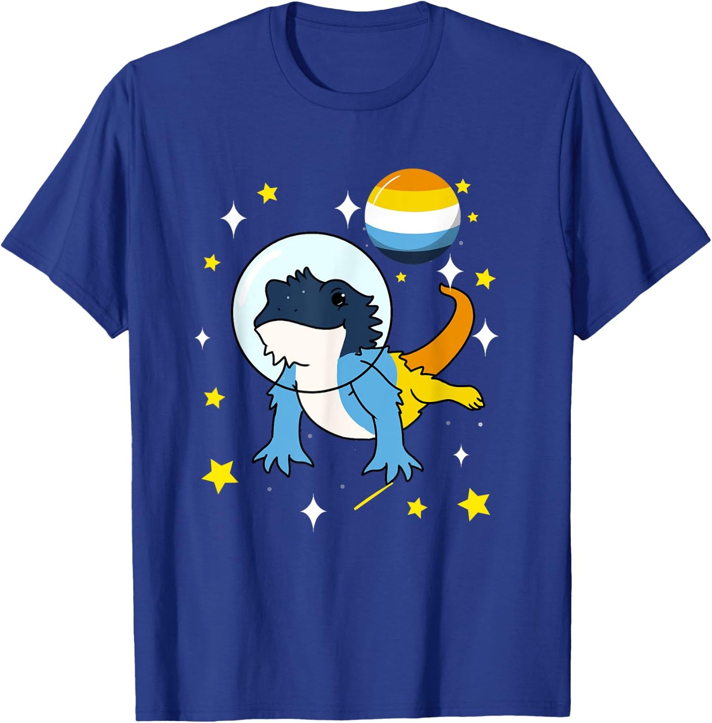 Bearded Dragon In Space Aroace T-Shirt - T-Shirt | Royal