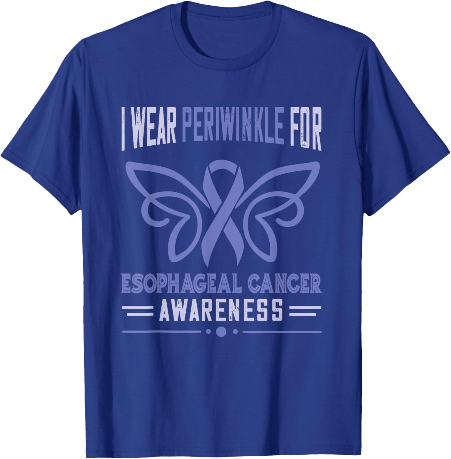 Esophageal Cancer Awareness Periwinkle Esophageal Cancer T-Shirt - T-Shirt | Royal