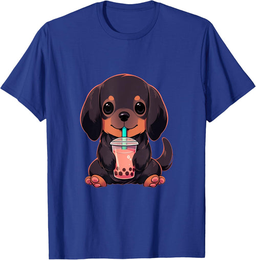 Dachshund Boba Tea Bubble Tea Anime Kawaii Dog Women Girls Kids