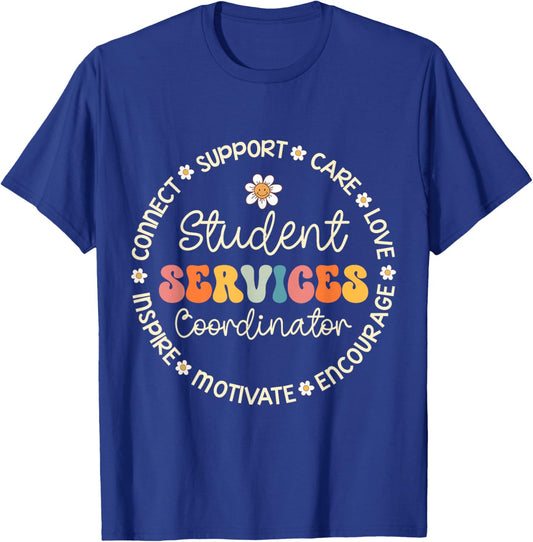 Student Services Coordinator Appreciation Week Back School T-Shirt - T-Shirt | Royal