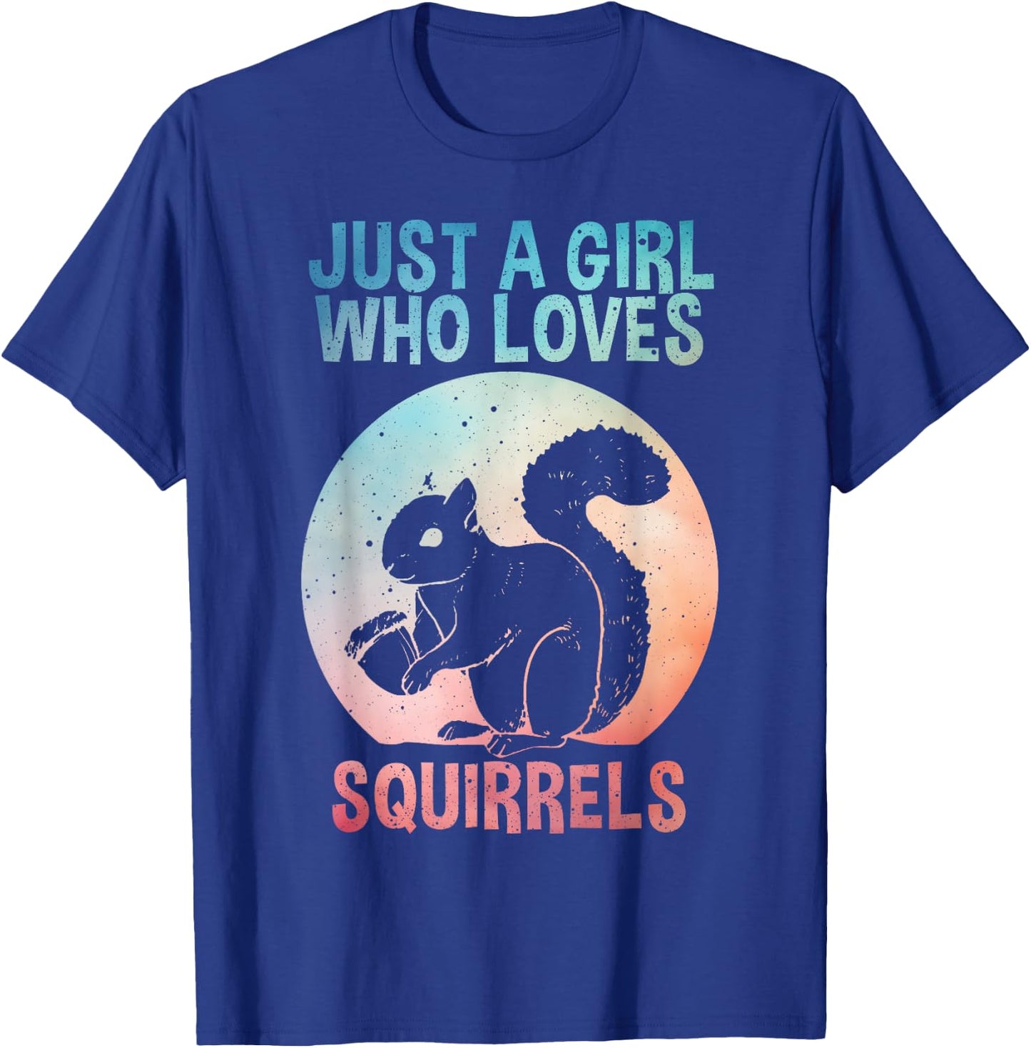 Funny Squirrel Designs For Girls Women Mom Chipmunk Lovers T-Shirt - T-Shirt | Royal