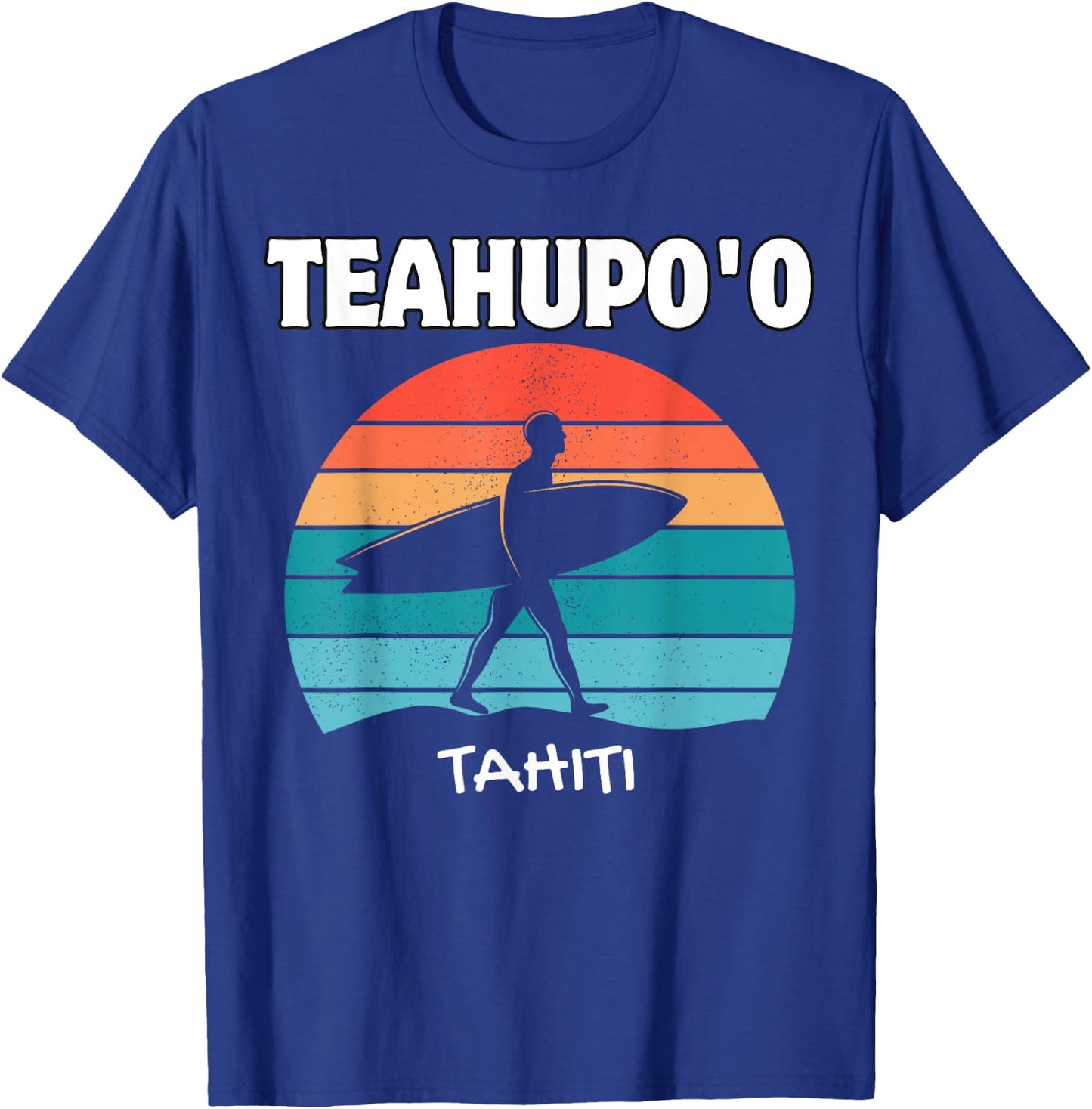 TEAHUPO'O TAHITI Surf Vintage Retro Surfing T-Shirt - T-Shirt | Royal