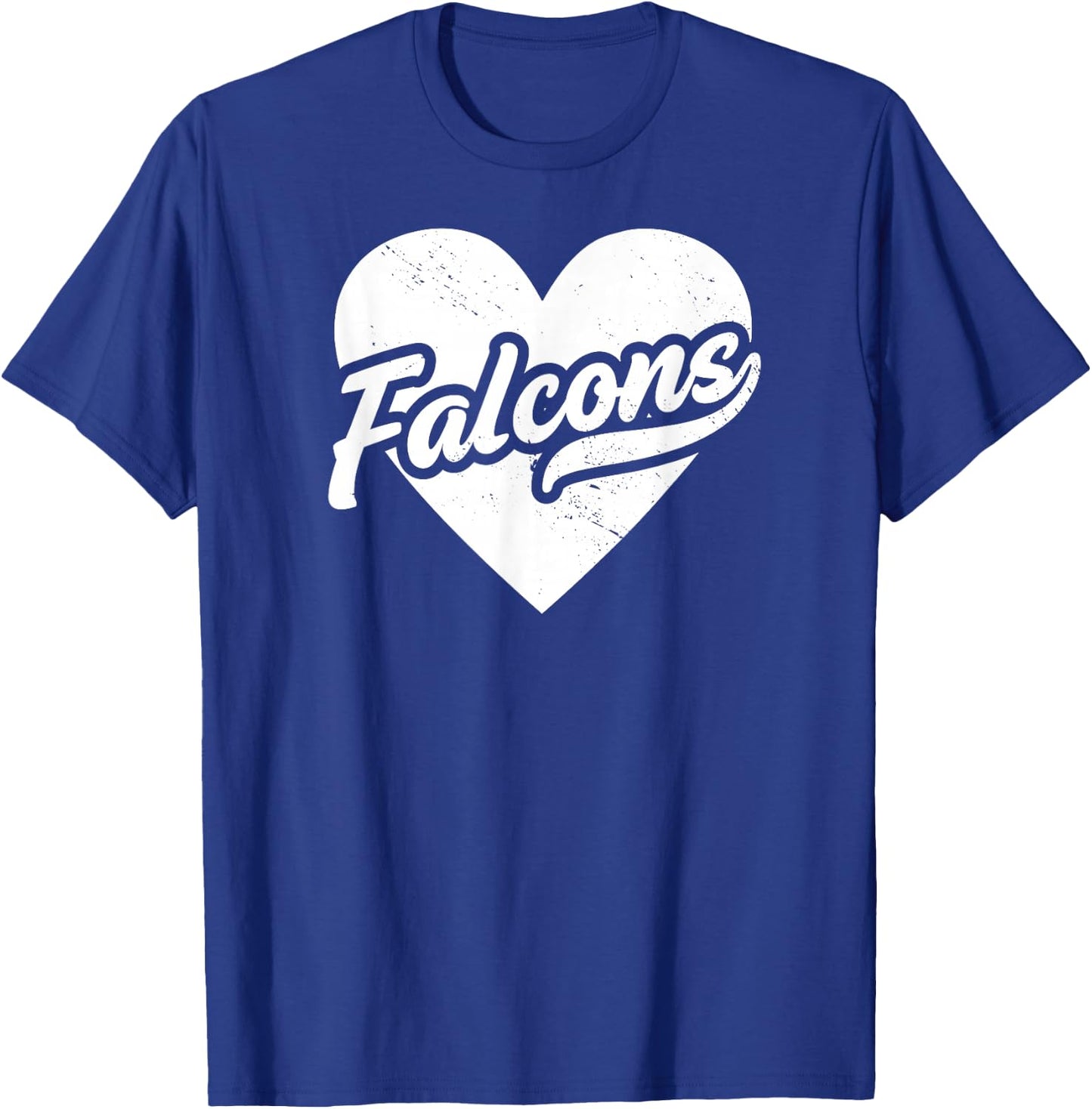 Vintage Falcons School Spirit Go Falcons Love T-Shirt - T-Shirt | Royal