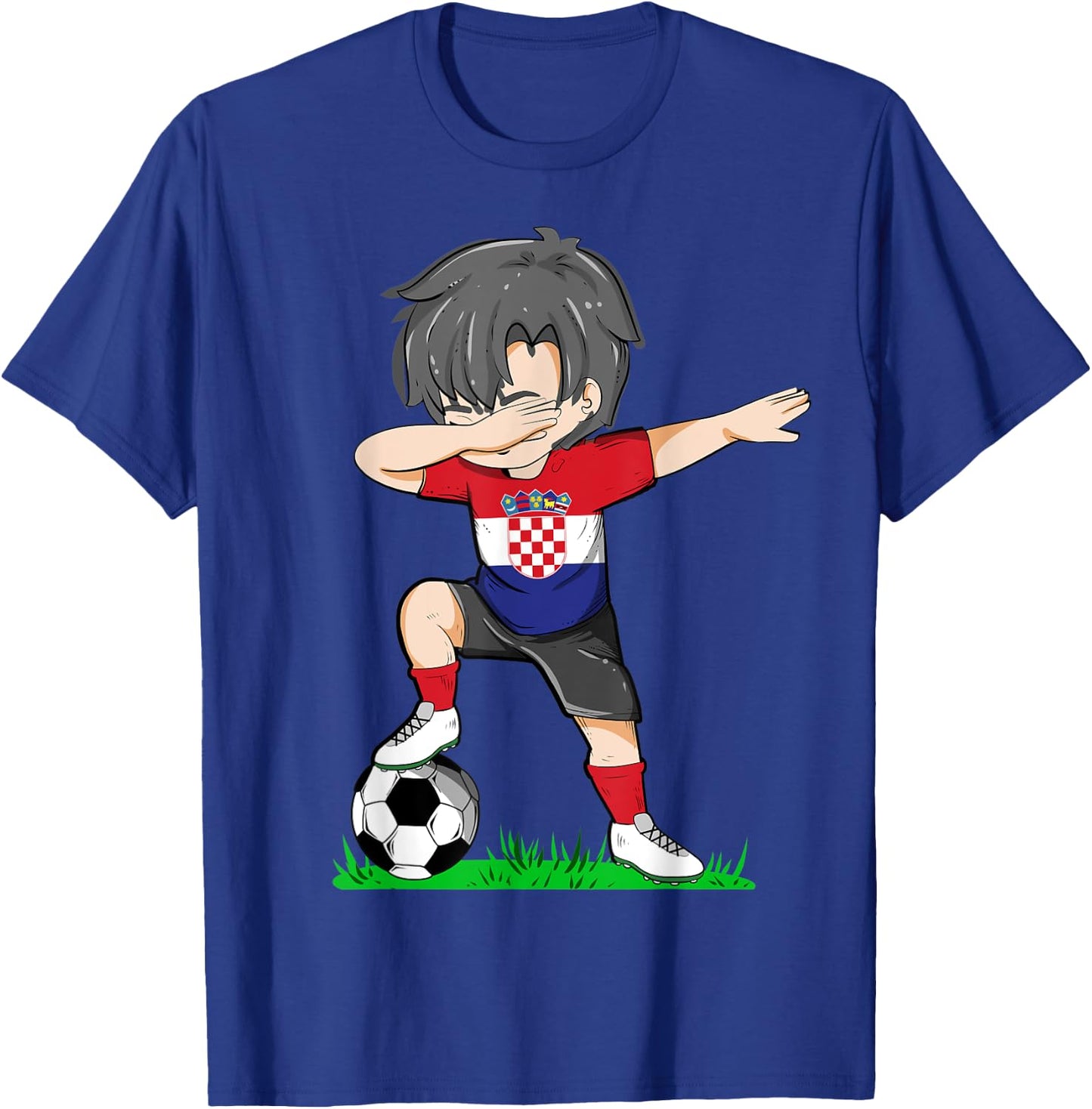 Soccer Croatia Jersey Shirt Croatian Flag Football Boys Men T-Shirt - T-Shirt | Royal
