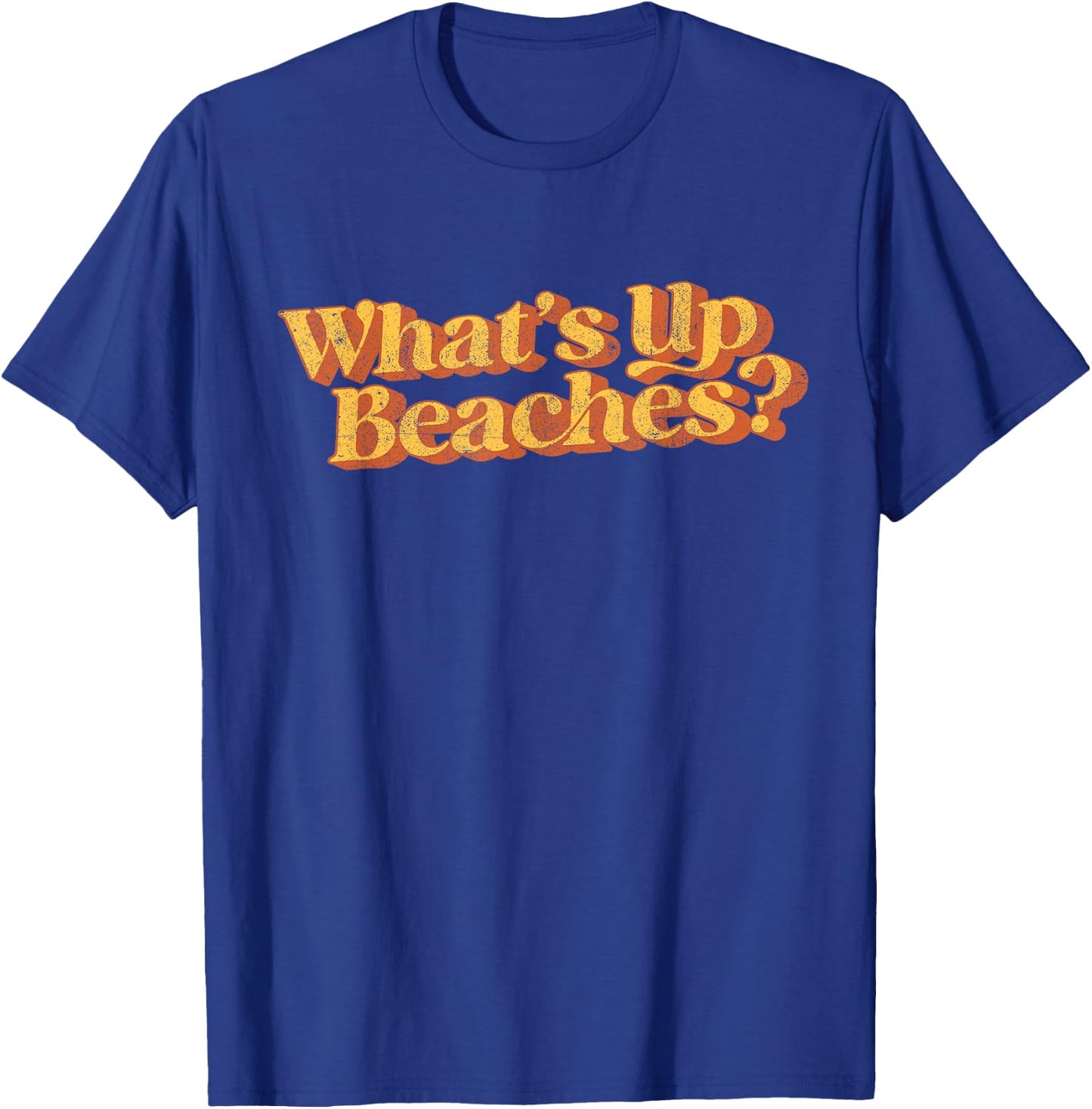 Vintage What's Up Beaches Funny Retro 70's Beach Vacation Women Kids T-Shirt - T-Shirt | Royal