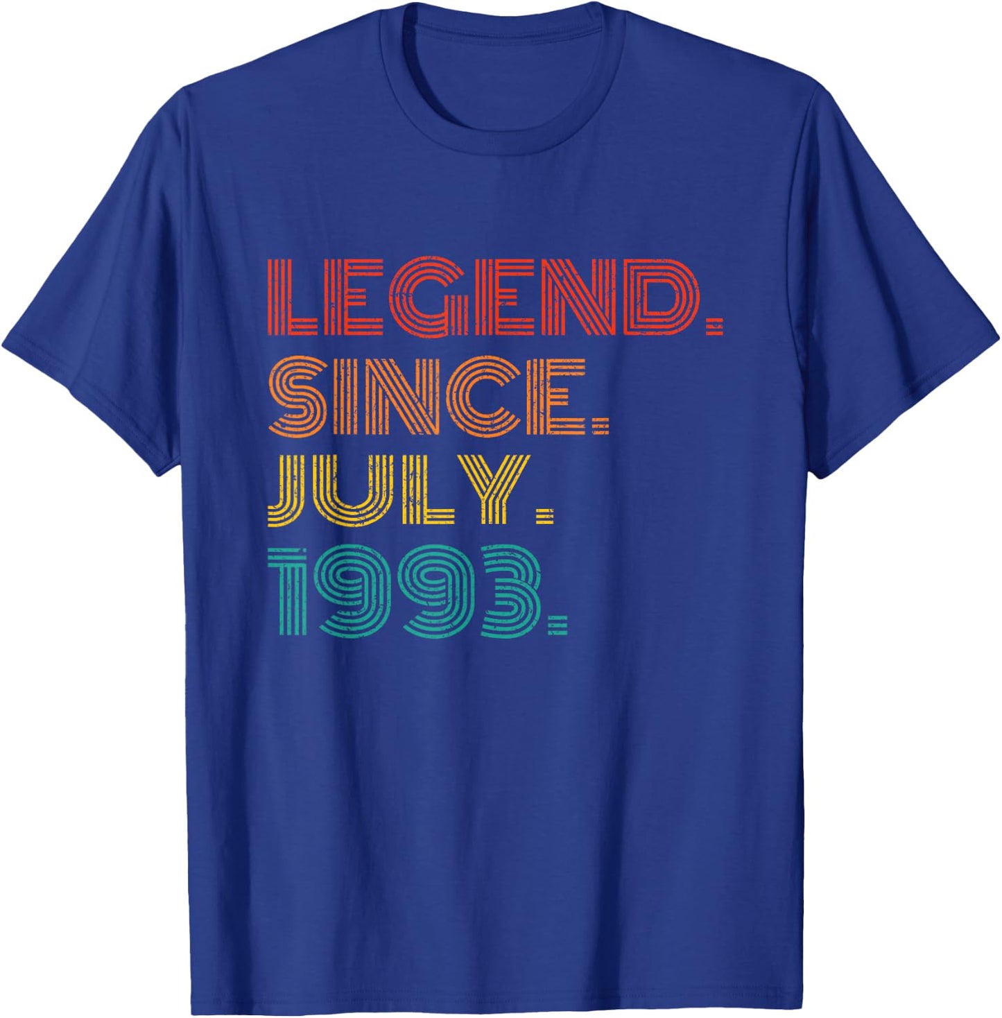 Legend Since July 1993 Birth Of Birthday Idea 1993 Vintage T-Shirt - T-Shirt | Royal