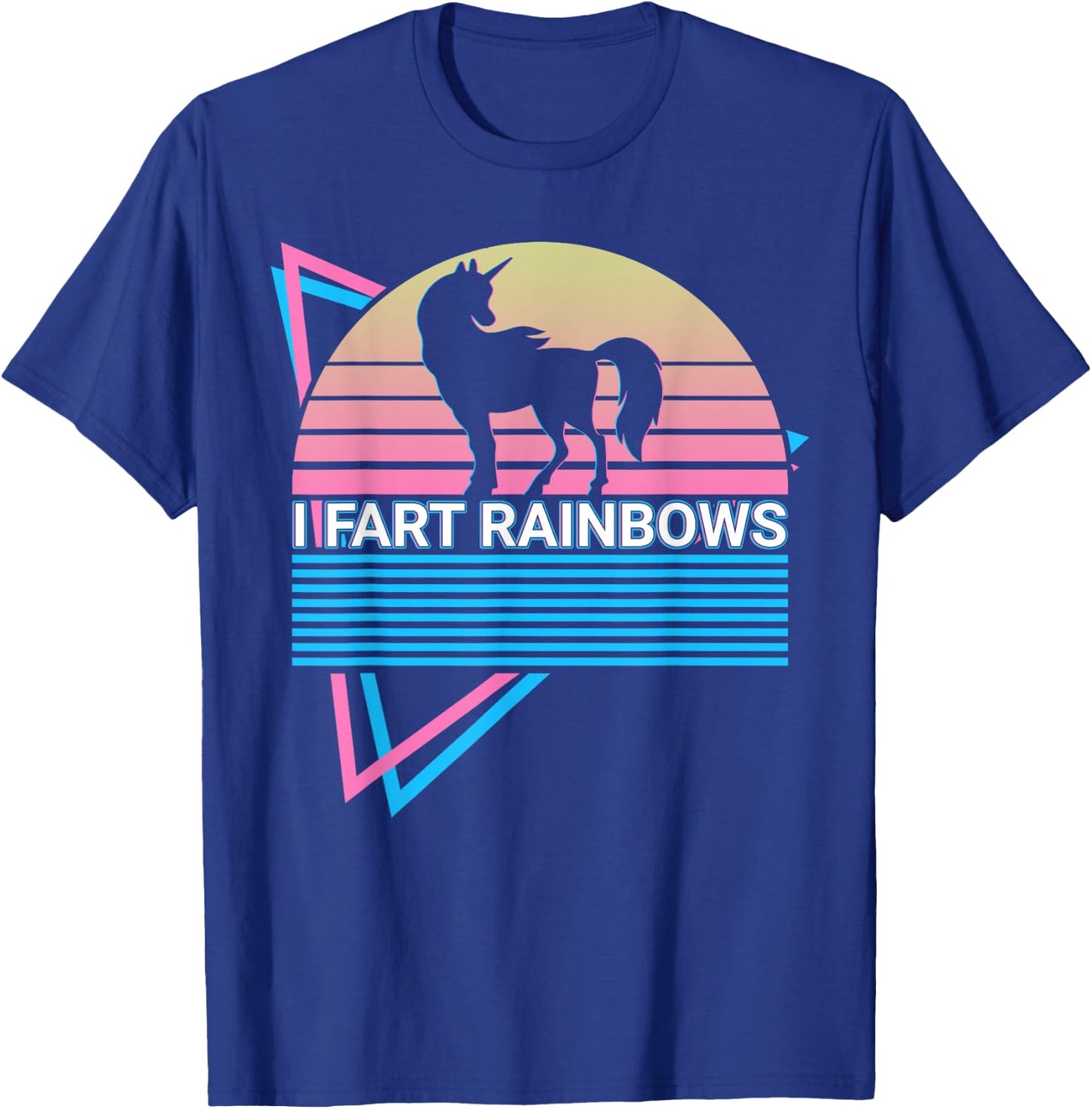Unicorn I Fart Rainbows T-Shirt - T-Shirt | Royal