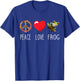 Red Eyed Tree Frog Love Frogs Peace Rainforest Amphibian T-Shirt - T-Shirt | Royal