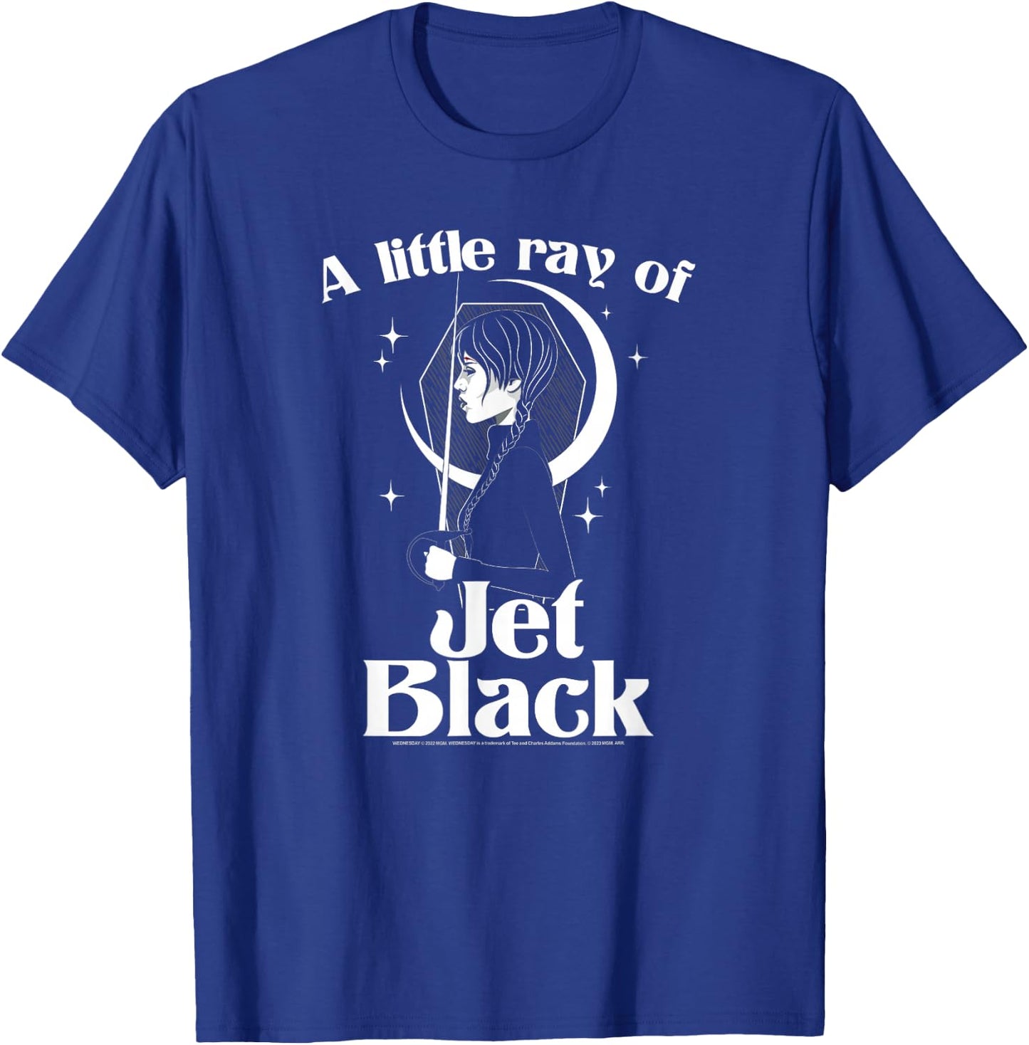 Wednesday A Little Ray Of Jet Black Celestial Silhouette T-Shirt - T-Shirt | Royal