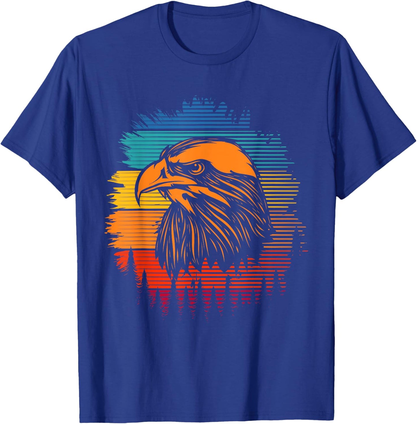 Falcon Retro Men Women Falconry Hunting Falconer T-Shirt - T-Shirt | Royal