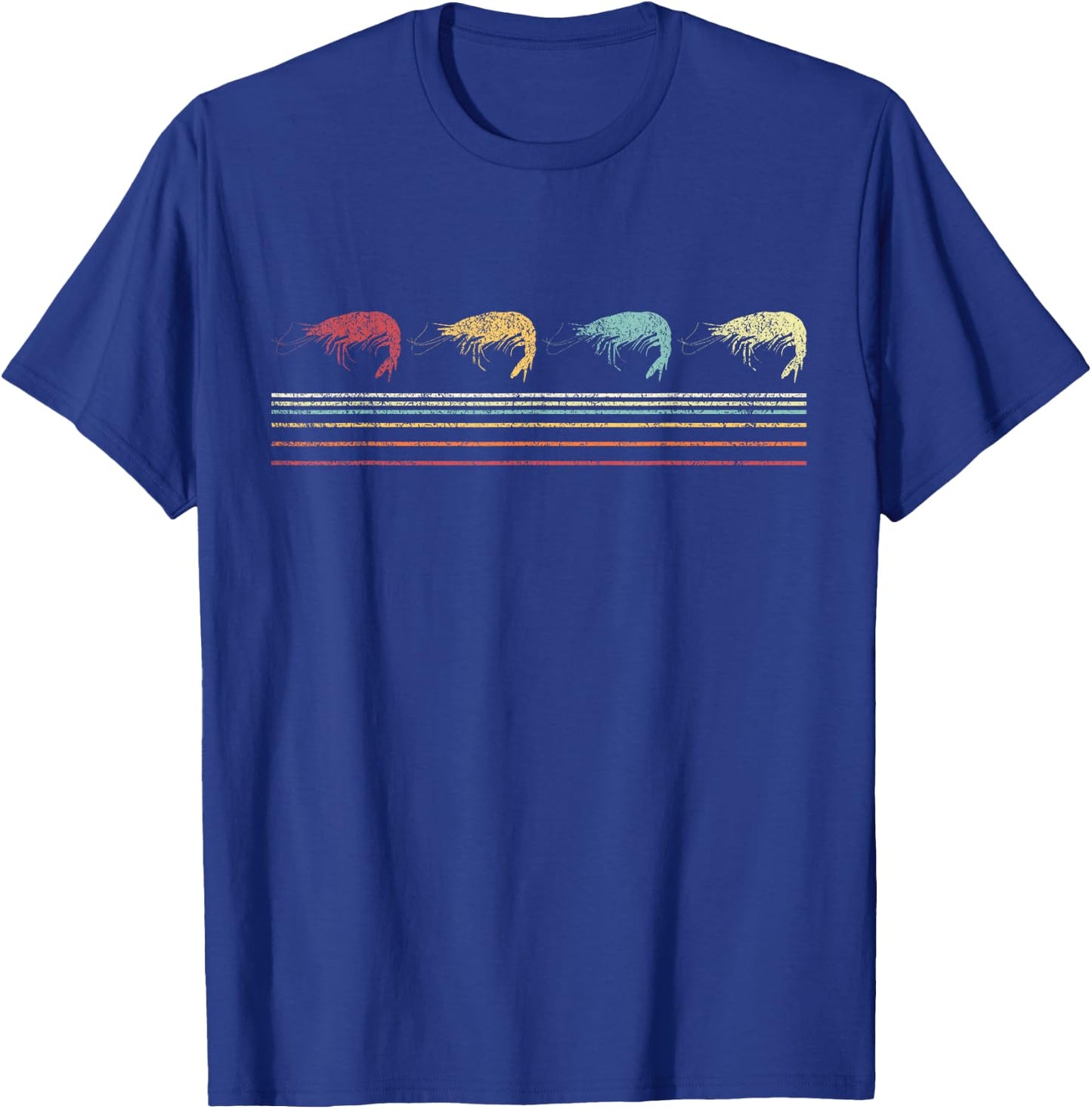 Retro Shrimp Lover Funny Shrimp Vintage T-Shirt - T-Shirt | Royal