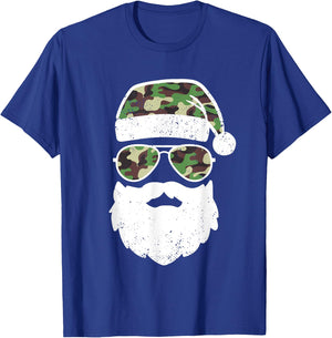 Funny Camo Christmas Pajama Funny Camo Matching Family T-Shirt - T-Shirt | Royal