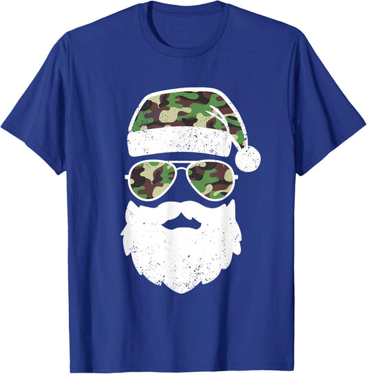 Funny Camo Christmas Pajama Funny Camo Matching Family T-Shirt - T-Shirt | Royal