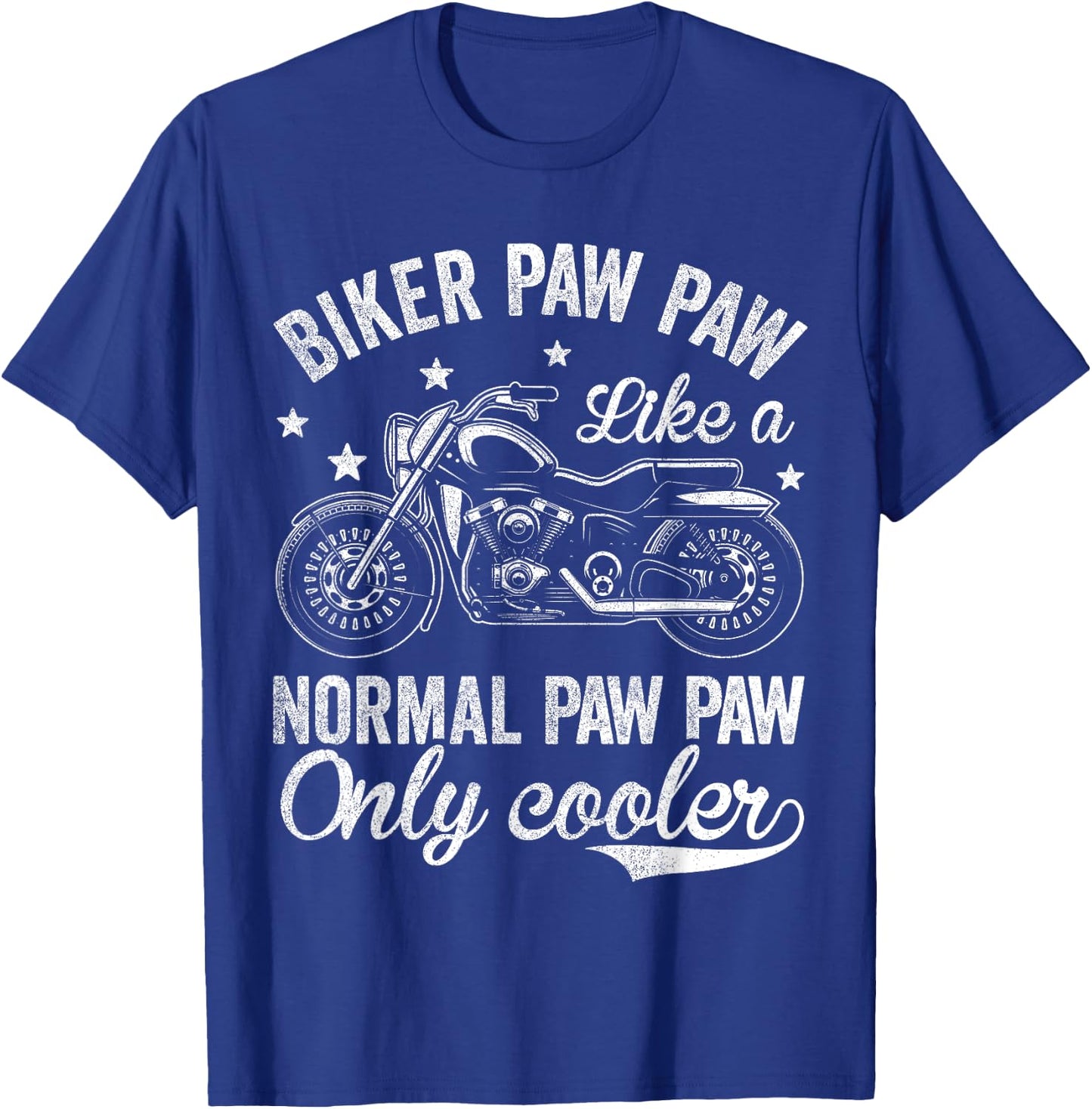 Vintage Motorcycle Shirts , Bike Riders Biker Paw Paw T-Shirt - T-Shirt | Royal