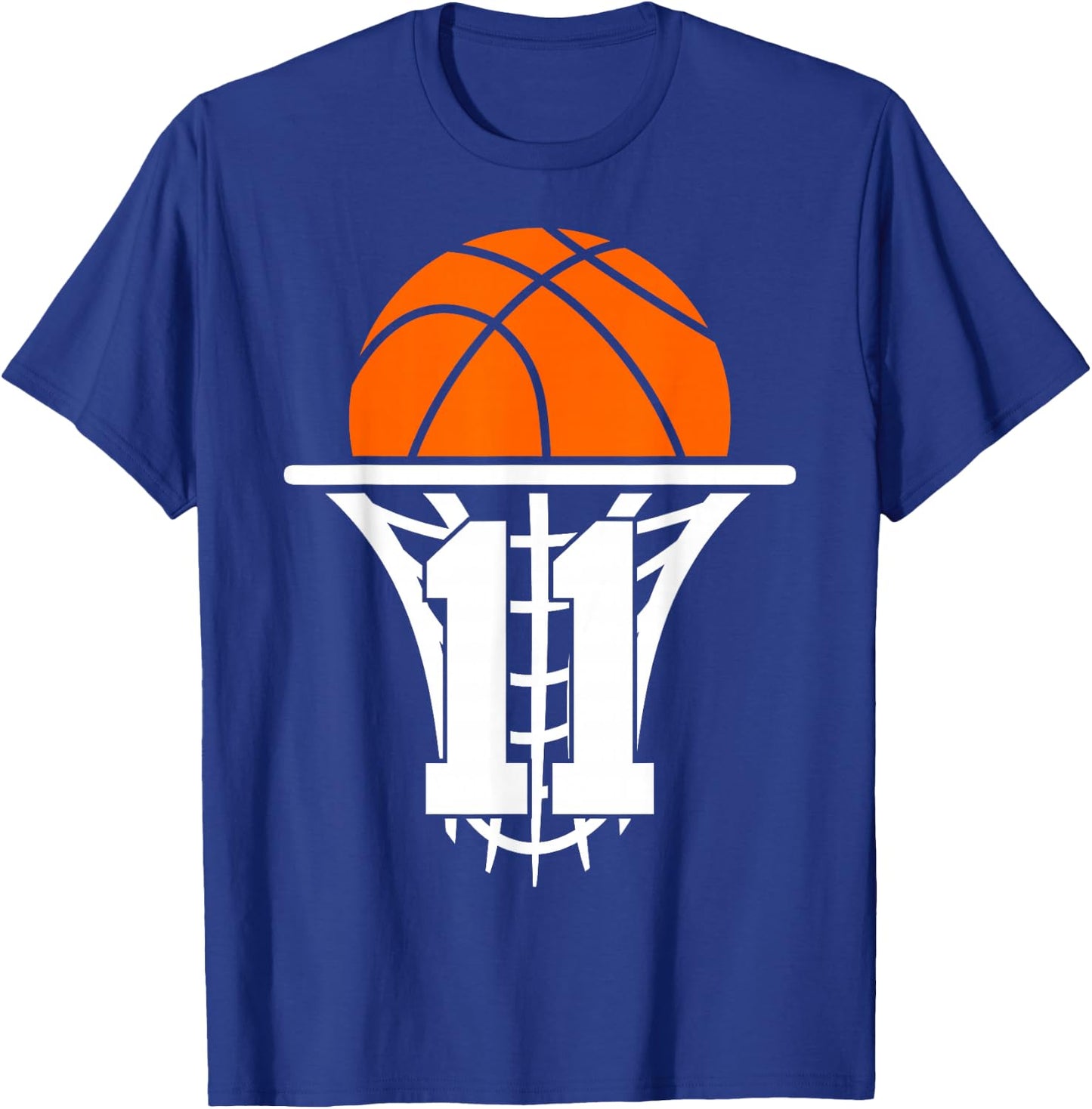 11 Years Basketball 11th Birthday T-Shirt - T-Shirt | Royal