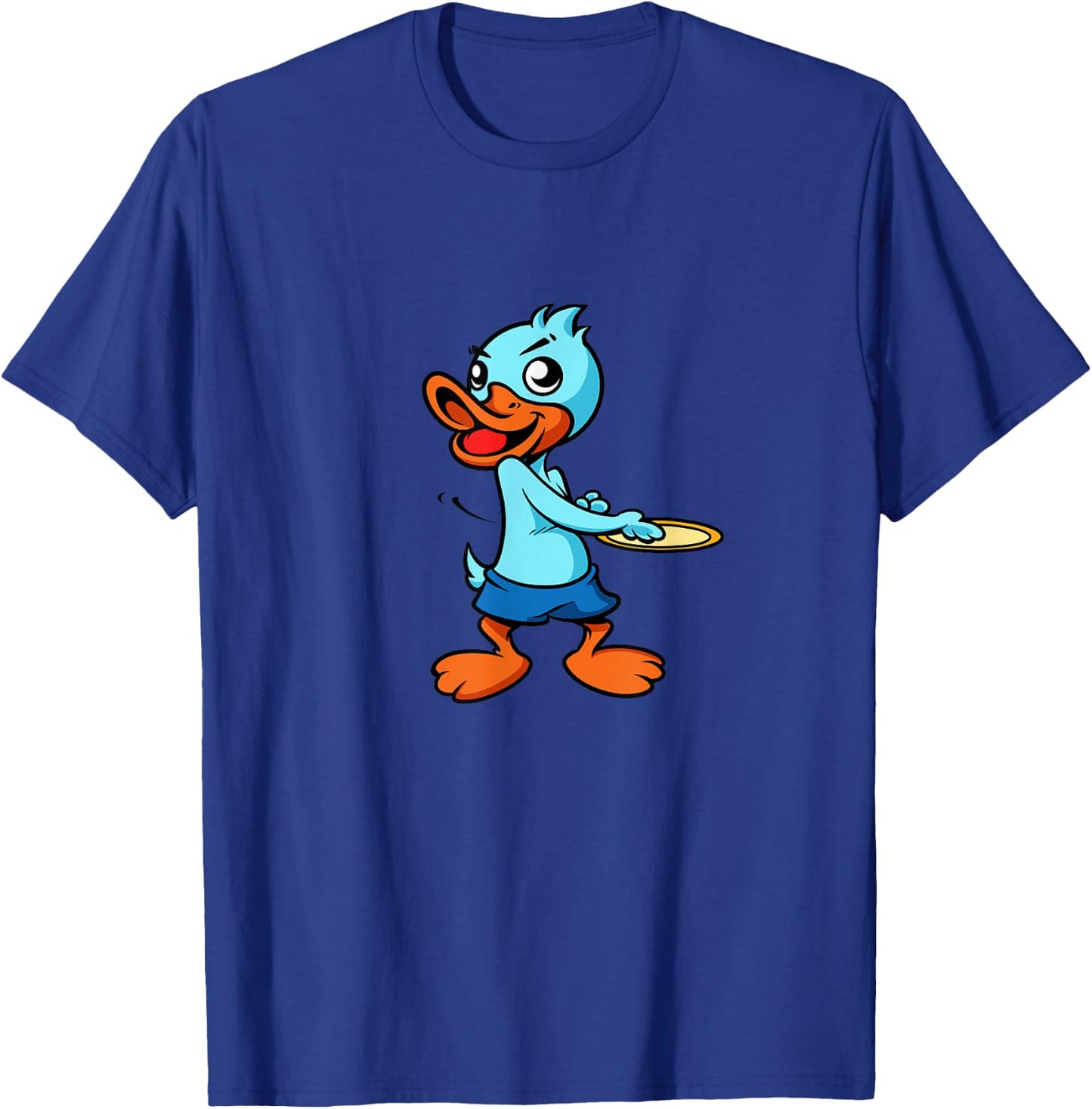 Comic duck plays Ultimate Frisbee T-Shirt - T-Shirt | Royal